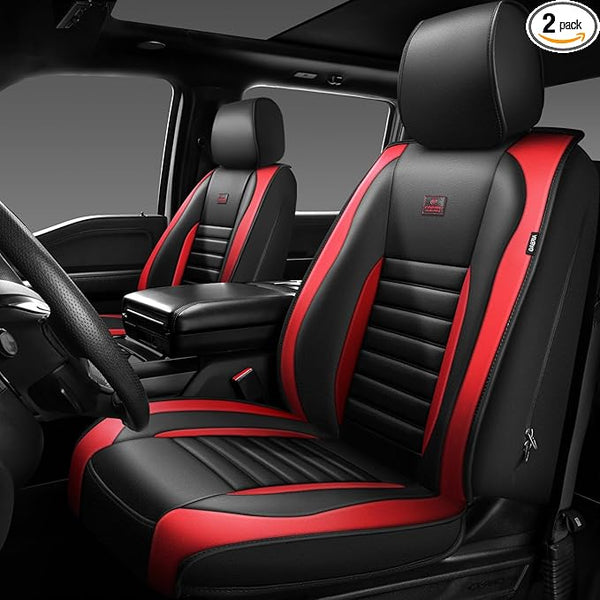 Universal Seat Covers โ Front Seat โ Black / Red