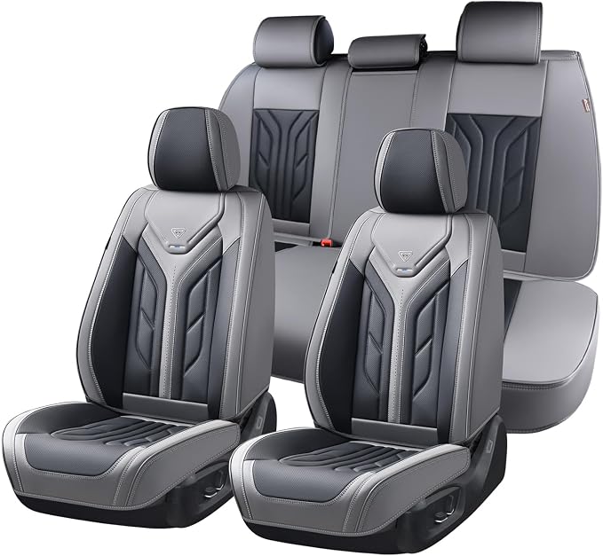 Universal Seat Covers — Full Set — Gray / Black