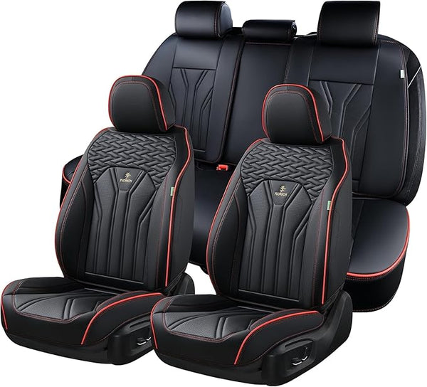 Universal Seat Covers โ Full Set โ Black / Red