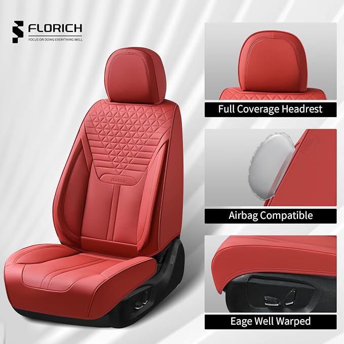 Universal Seat Covers — Front Seat — Red