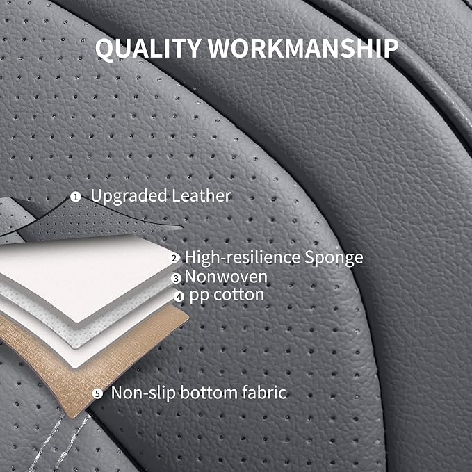 Universal Seat Covers — Full Set — Gray