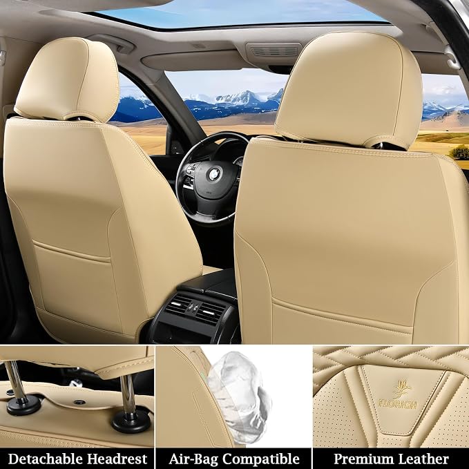 Universal Seat Covers — Full Set — Beige
