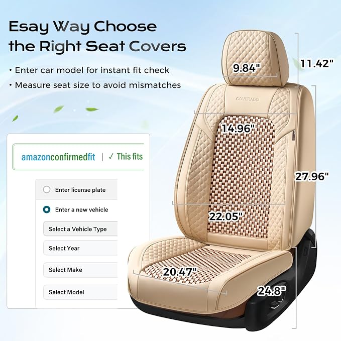 Universal Seat Covers — Full Set — Beige