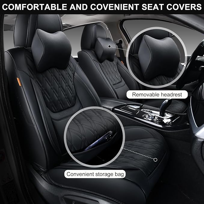 Universal Seat Covers — Front Seat — Black