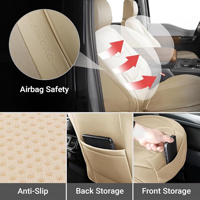 Seat Covers for Ram 2500 / Ram 3500 — Front Seat — Beige