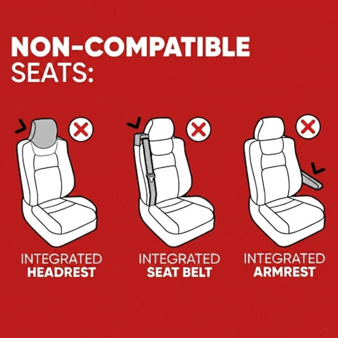 Universal Fabric Seat Covers — Front Seat — Black / Gray
