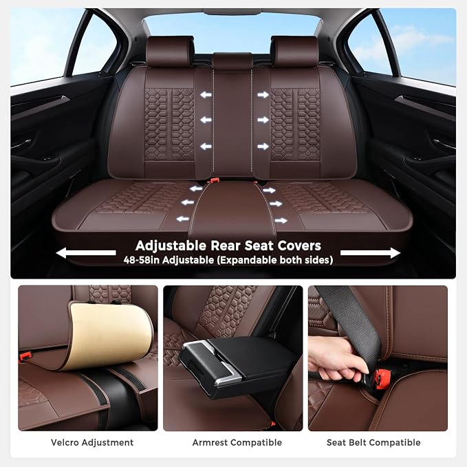 Universal Seat Covers — Full Set — Coffee