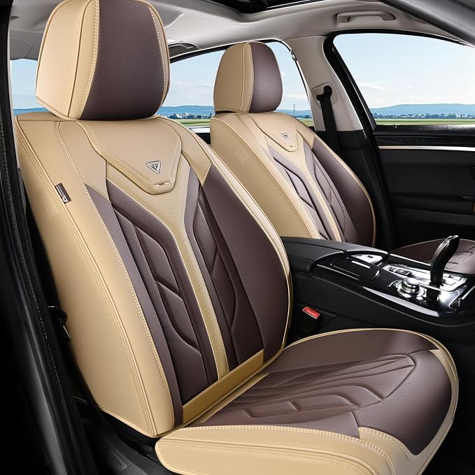 Universal Seat Covers — Front Seat — Beige / Coffee