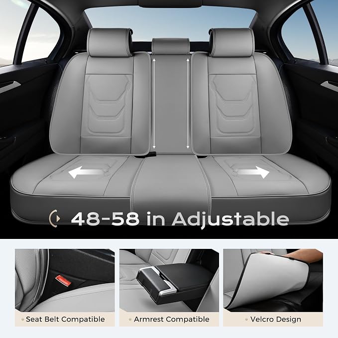 Universal Seat Covers — Full Set — Gray