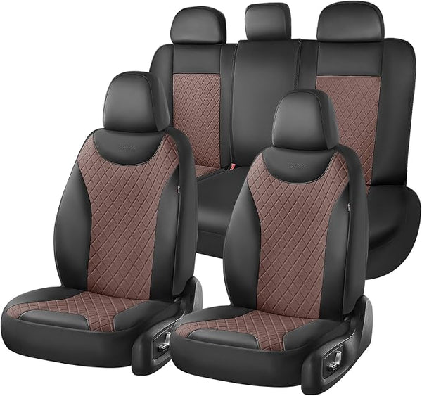 Universal Seat Covers โ Full Set โ Black / Coffee