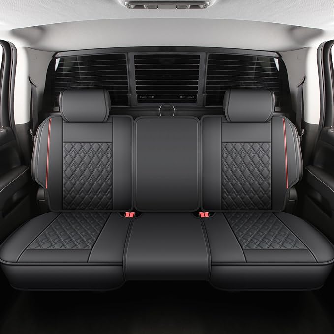 Seat Covers for Chevrolet Silverado / GMC Sierra — Full Set — Black / Red