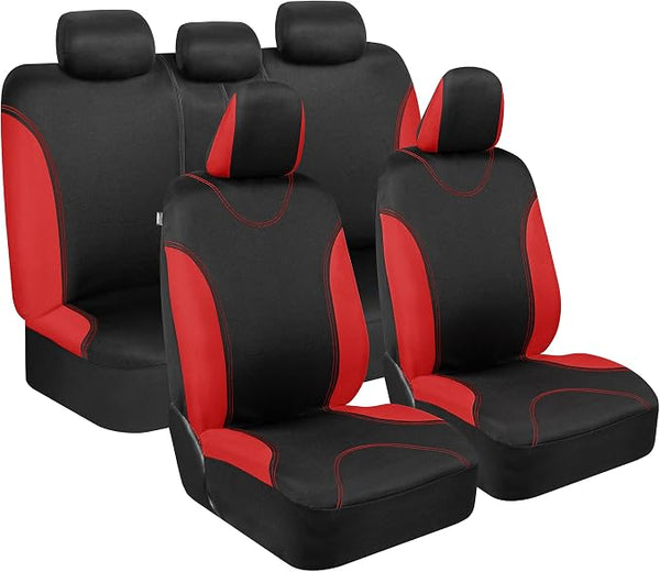 Universal Seat Covers โ Full Set โ Red