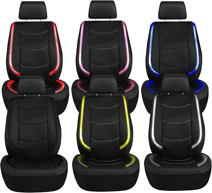 Universal Faux Leather Seat Covers — Full Set — Blue