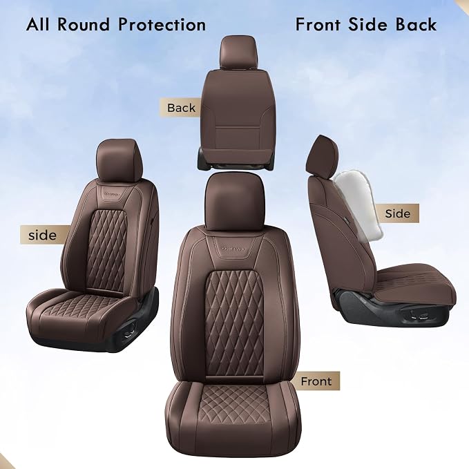 Seat Covers for Multiple Vehicles — Front Seat — Brown