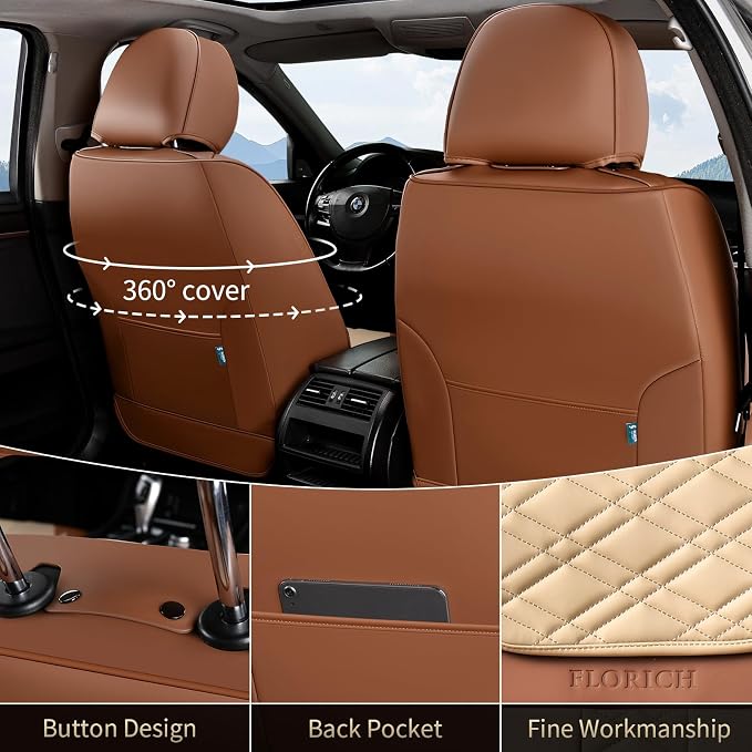 Universal Seat Covers — Front Seat — Beige