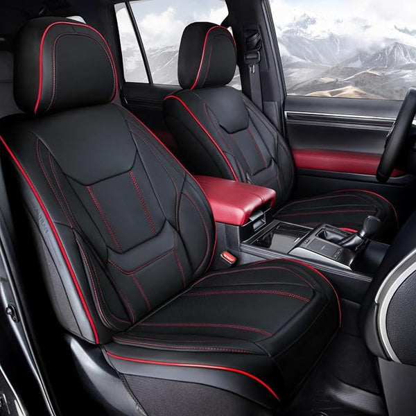 Seat Covers for Ford F-150 โ Front Seat โ Black / Red