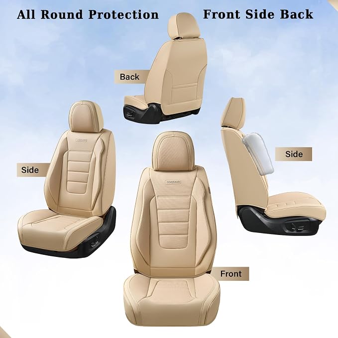 Universal Seat Covers — Full Set — Beige