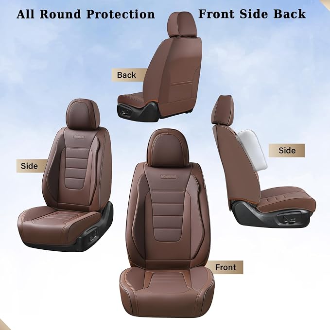 Universal Seat Covers — Full Set — Brown