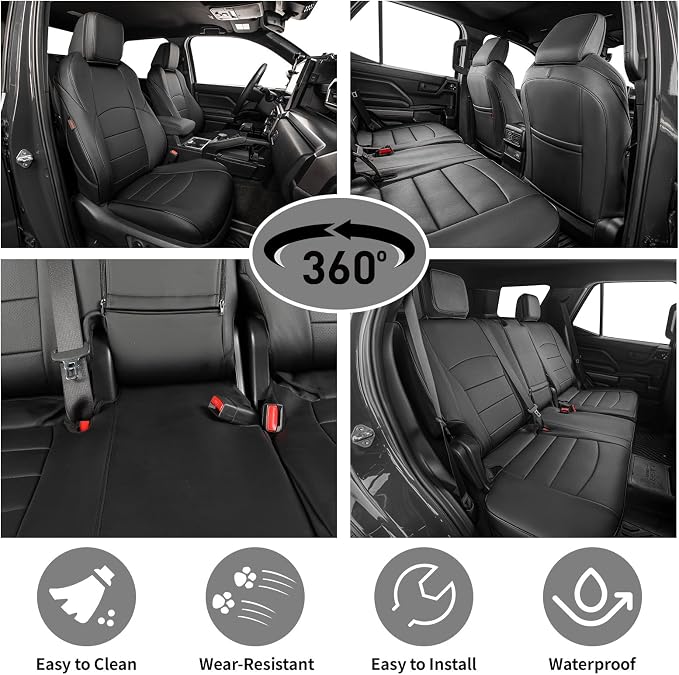 Faux Leather Seat Covers for Toyota 4Runner — Full Set — Black