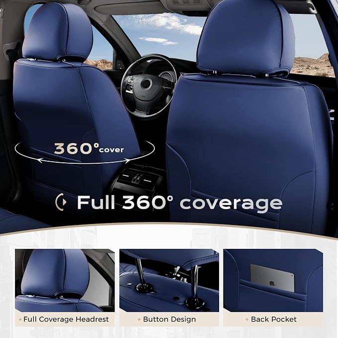 Universal Seat Covers — Full Set — Blue