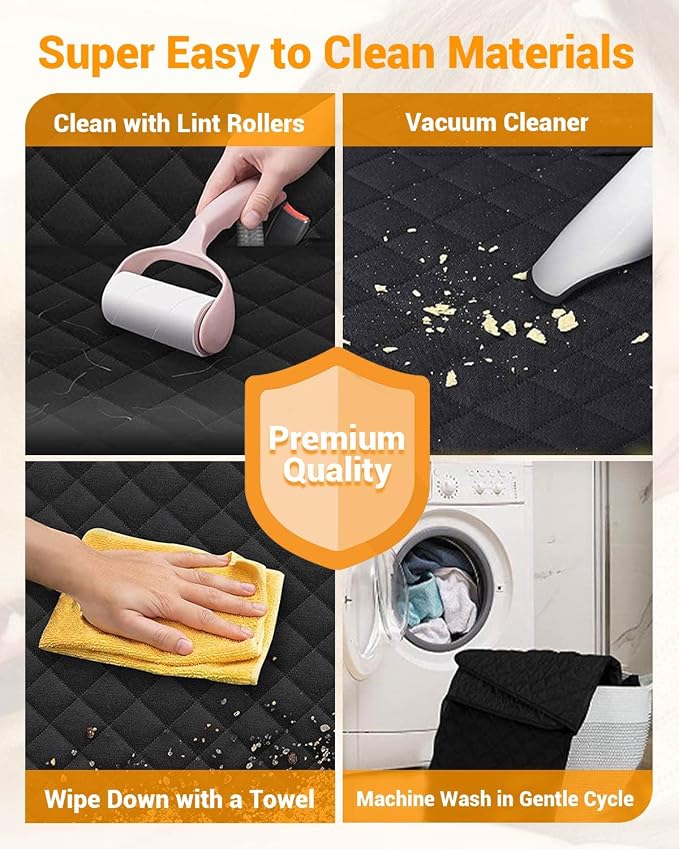 Pet Car Seat Protector — Orange / Black
