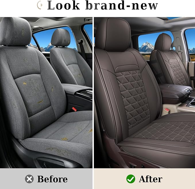 Seat Covers for Multiple Vehicles — Full Set — Coffee