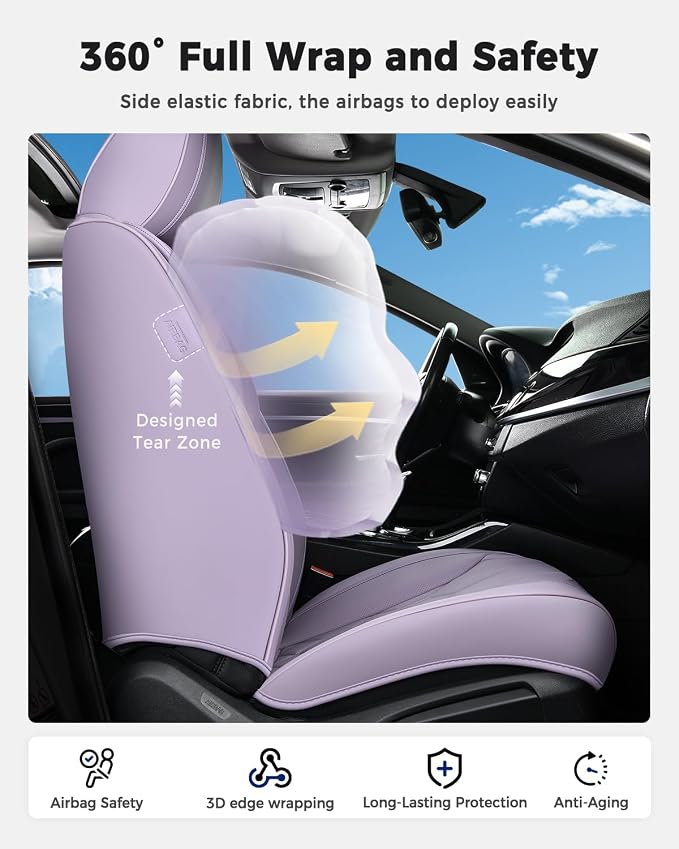Universal Seat Covers — Full Set — Purple