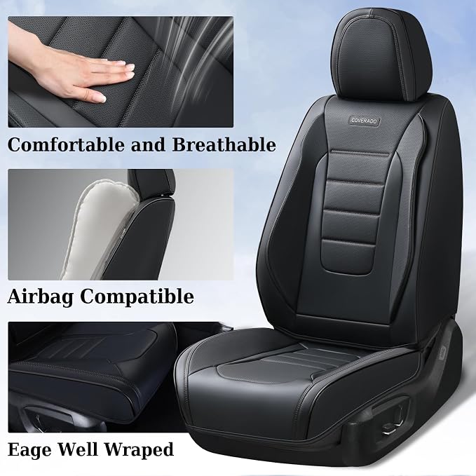 Universal Seat Covers — Front Seat — Black