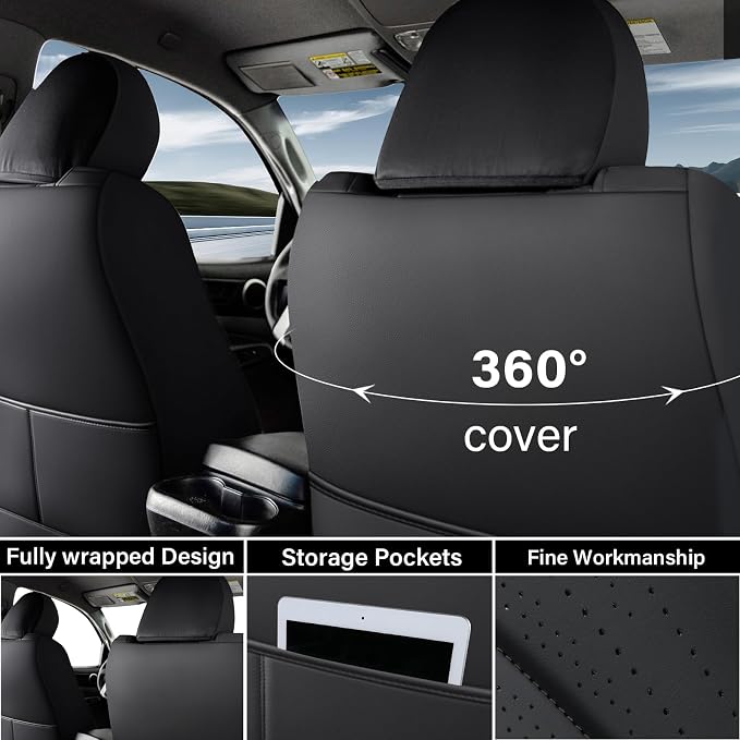 Seat Covers for Toyota Tacoma — Front Seat — Black