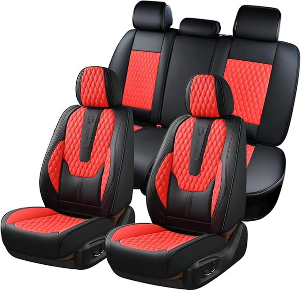 Universal Seat Covers โ Full Set โ Red / Black