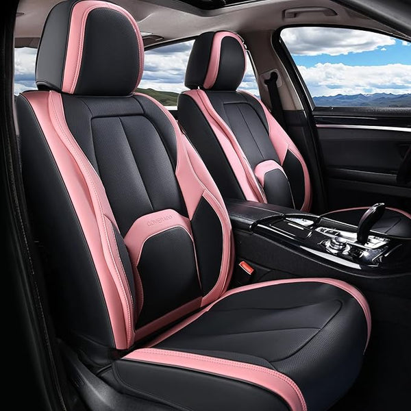 Universal Seat Covers โ Front Seat โ Black / Pink