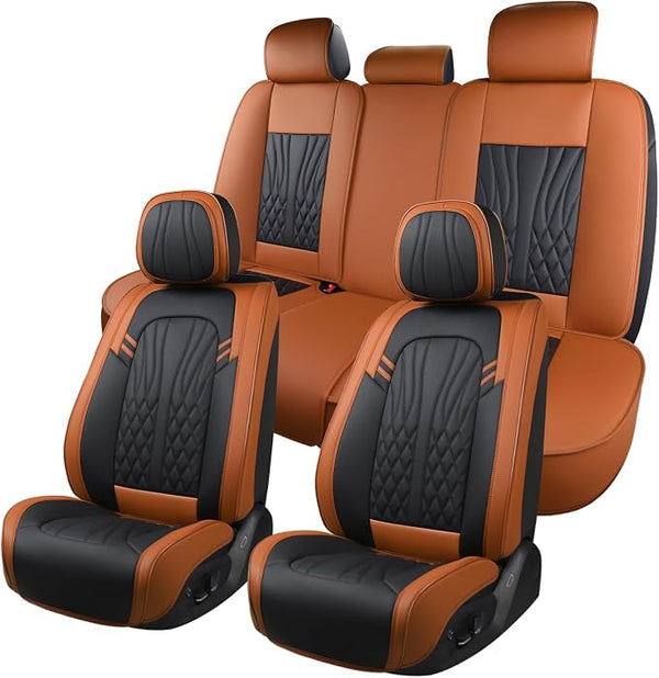 Universal Seat Covers โ Full Set โ Black / Brown