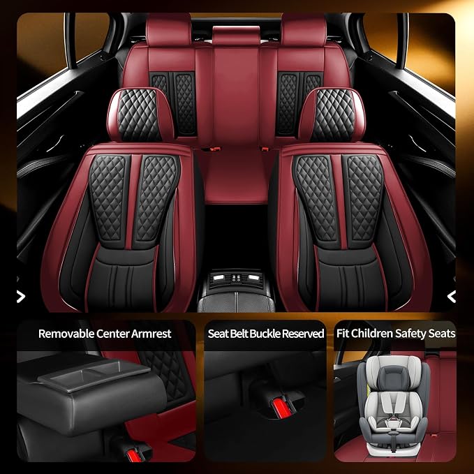 Seat Covers for Nissan Maxima — Full Set — Red