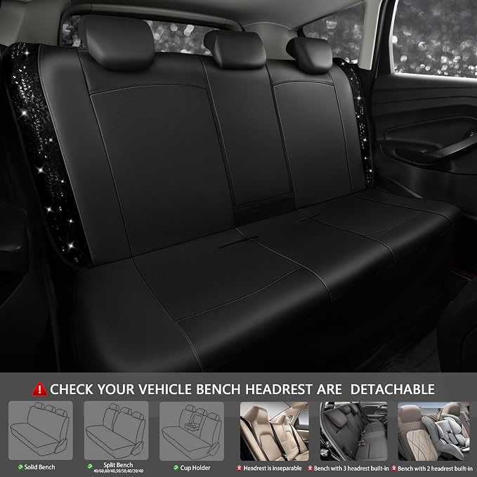 Universal Seat Covers — Full Set — Black