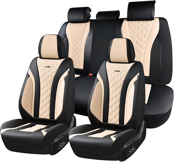 Universal Seat Covers โ Full Set โ Black / Beige