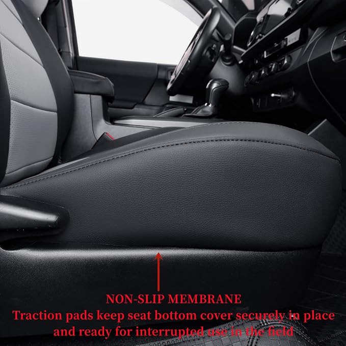 Seat Covers for Toyota Tacoma — Front Seat — Black / Gray