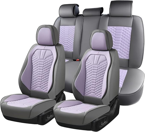 Universal Seat Covers โ Full Set โ Gray / Purple