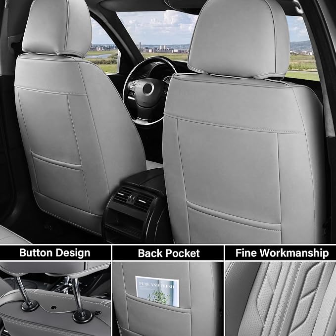 Universal Seat Covers — Front Seat — Gray