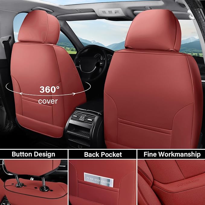 Universal Seat Covers — Front Seat — Red
