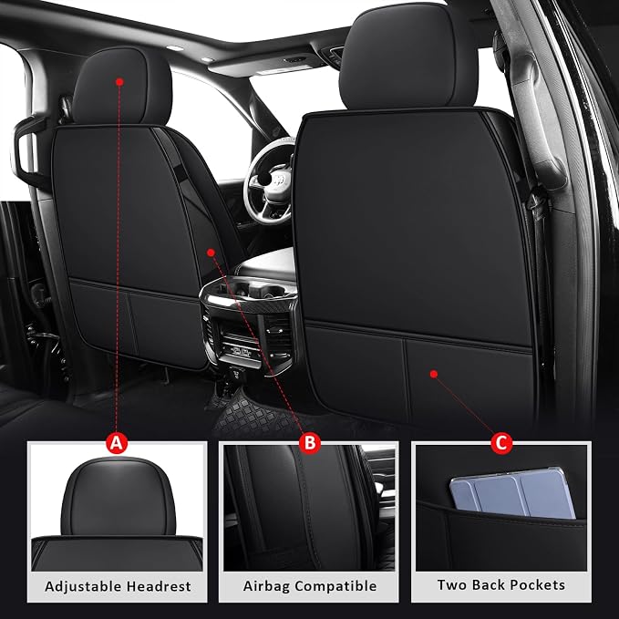 Seat Covers for Chevrolet Silverado / GMC Sierra — Front Seat — Black