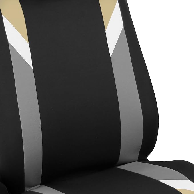 Universal Fabric Seat Covers — Full Set — Beige