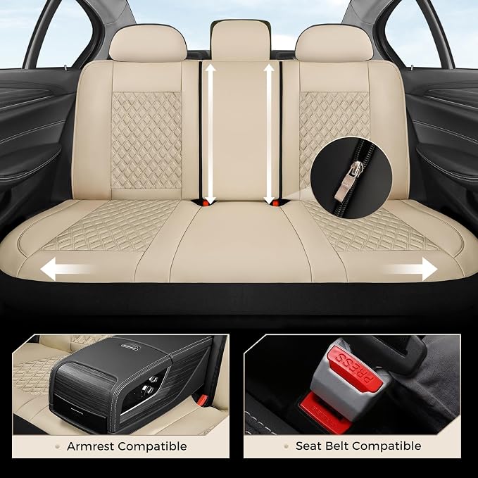 Universal Seat Covers — Full Set — Beige