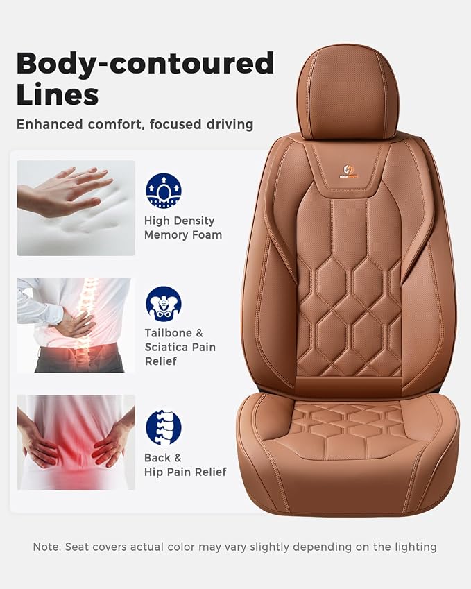 Universal Seat Covers — Front Seat — Brown
