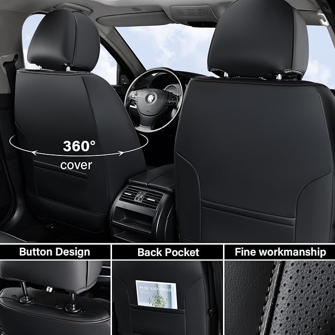 Universal Seat Covers — Front Seat — Black