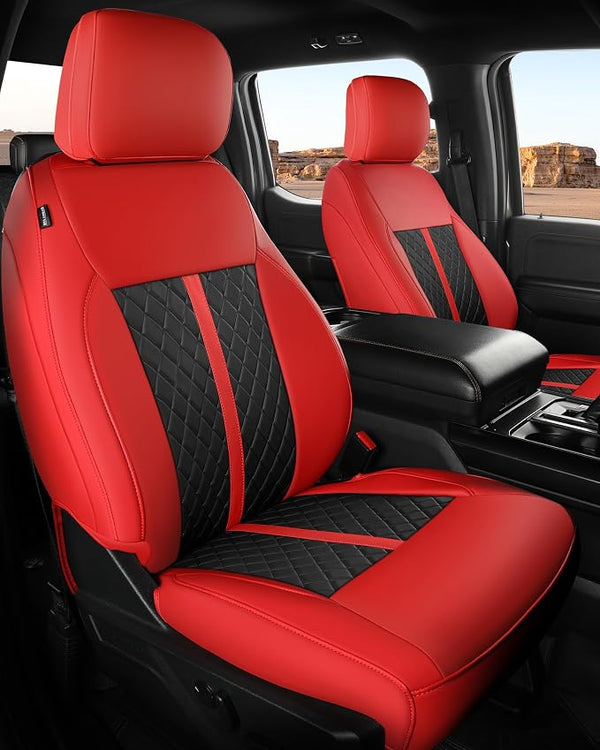Seat Covers for Multiple Vehicles โ Full Set โ Red / Black