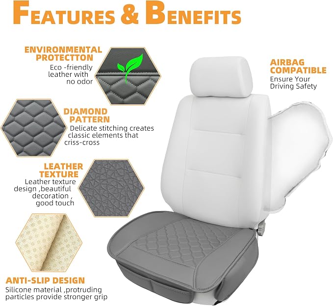 Car Seat Covers — Front Seat — Gray