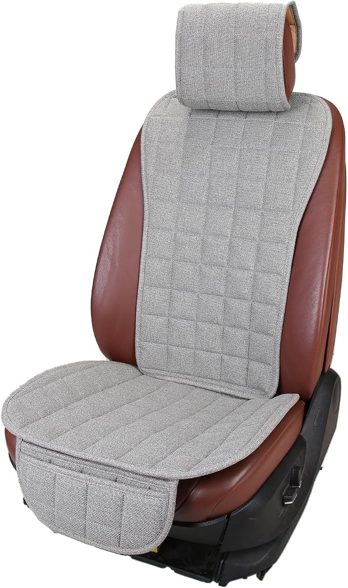 Universal Fabric Seat Covers — Front Seat — Gray