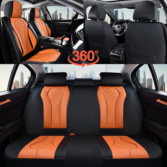 Universal Seat Covers — Full Set — Orange