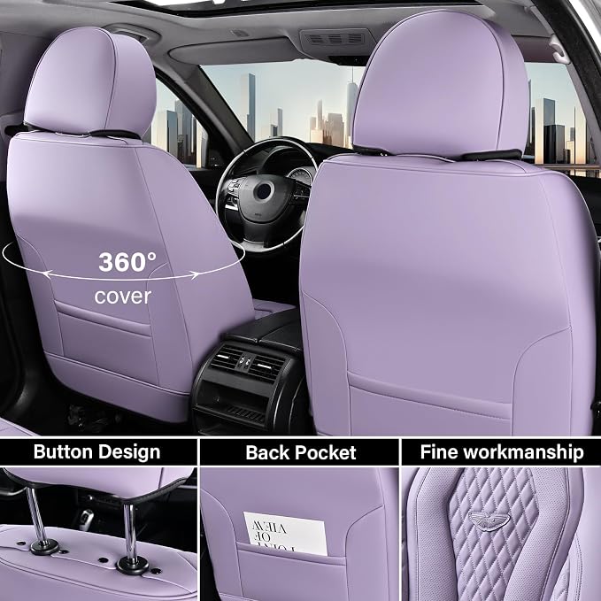 Universal Seat Covers — Full Set — Purple