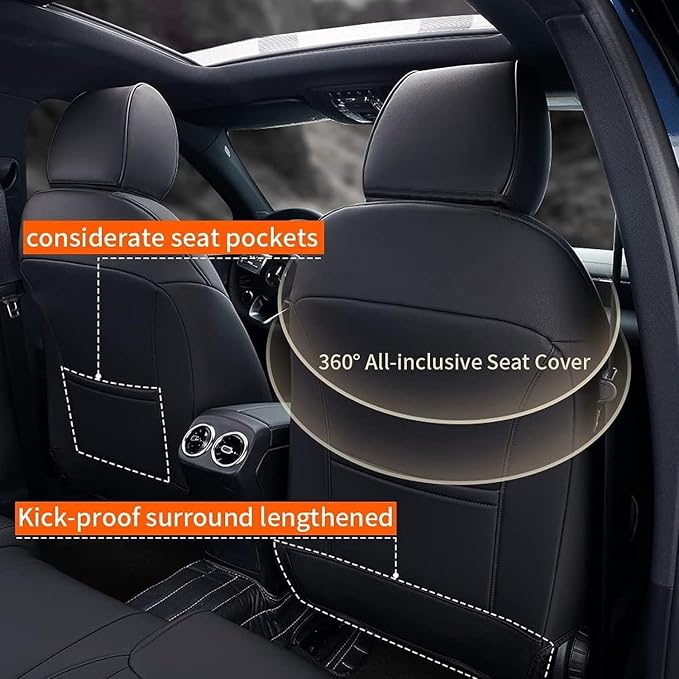 Faux Leather Seat Covers for Mazda CX-30 — Full Set — Black